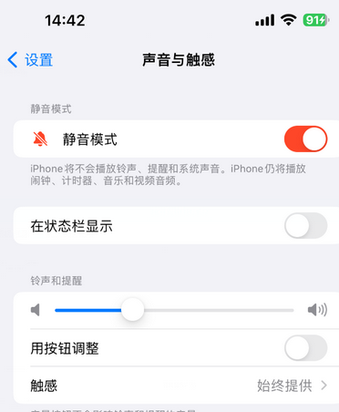 清水苹果15Pro维修网点分享iPhone15Pro系列机型中隐藏静音图标 